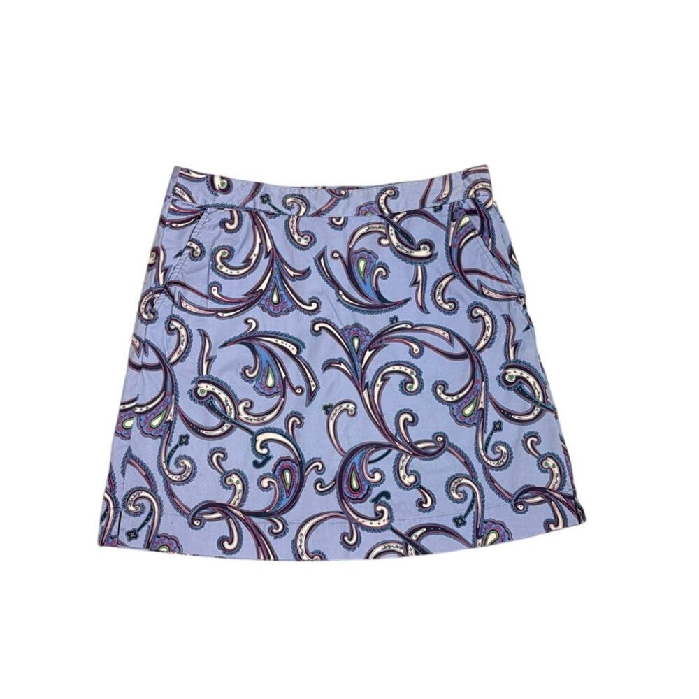 Clover by Bobby Jones Skirt Blue Paisley Straight Active Golf Skort Size 4